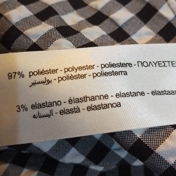 D1🎉Zara XS gingham faux wrap skirt with side buttons NWT - Picture 8 of 8